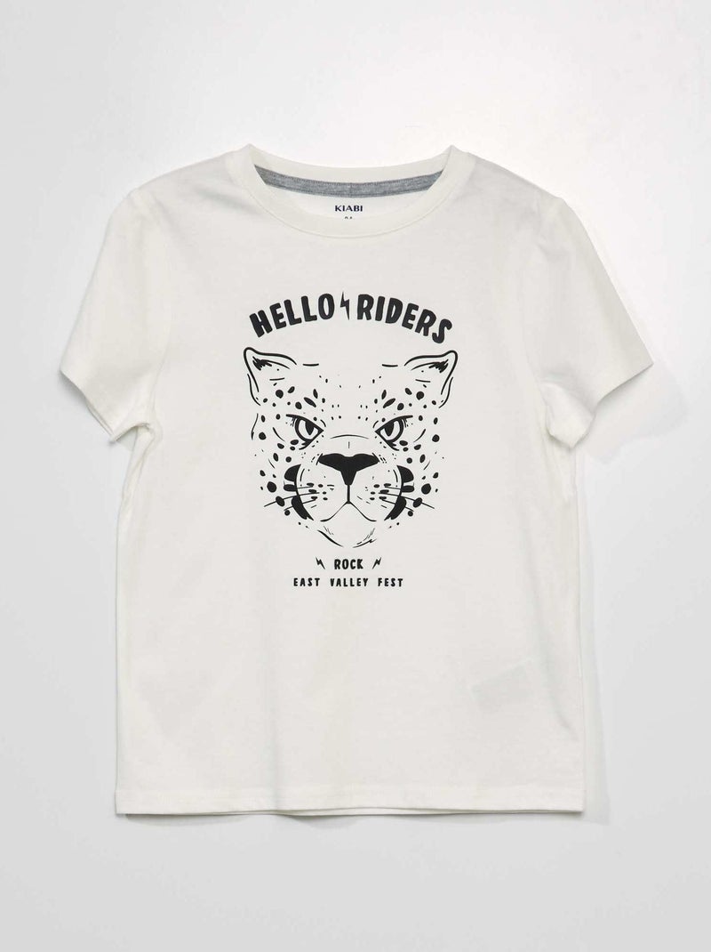 Camiseta estampada BLANCO - Kiabi