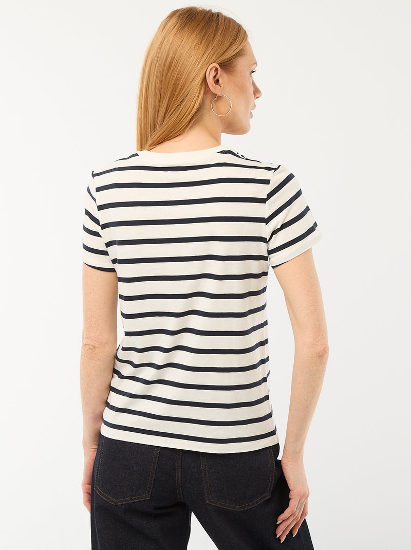 Camiseta estampada Blanco - Kiabi