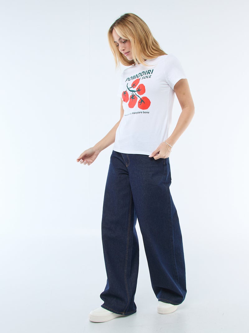 Camiseta estampada Blanco - Kiabi