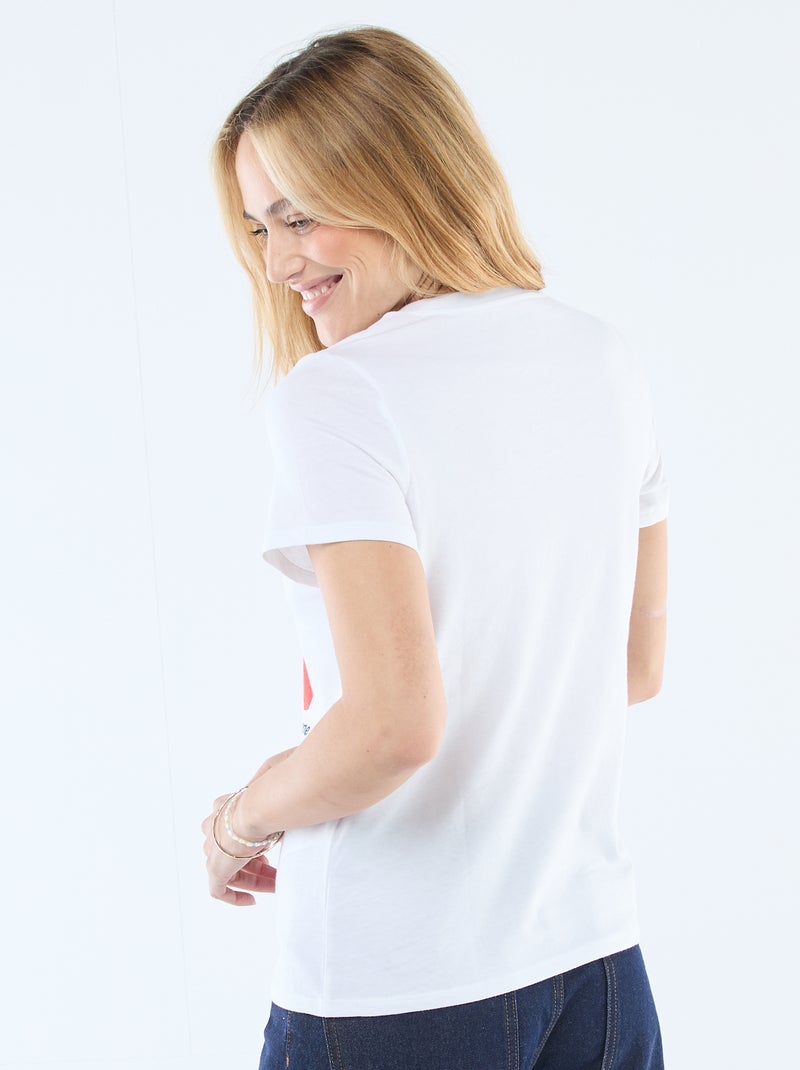 Camiseta estampada Blanco - Kiabi