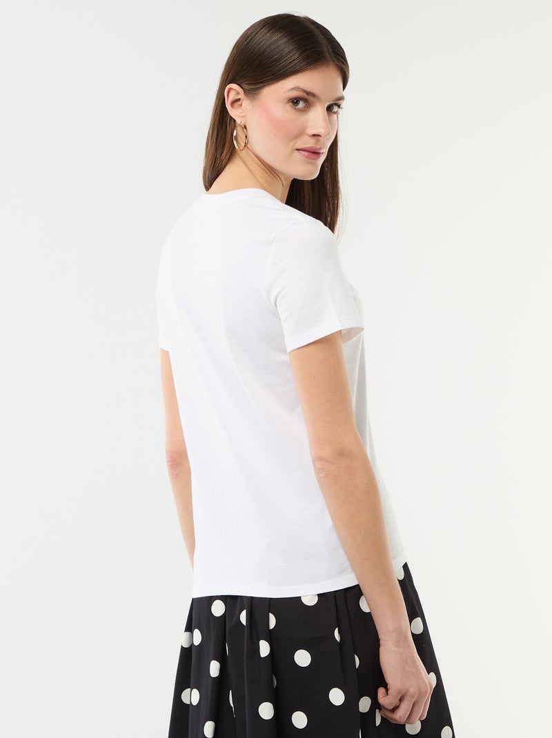 Camiseta estampada Blanco - Kiabi