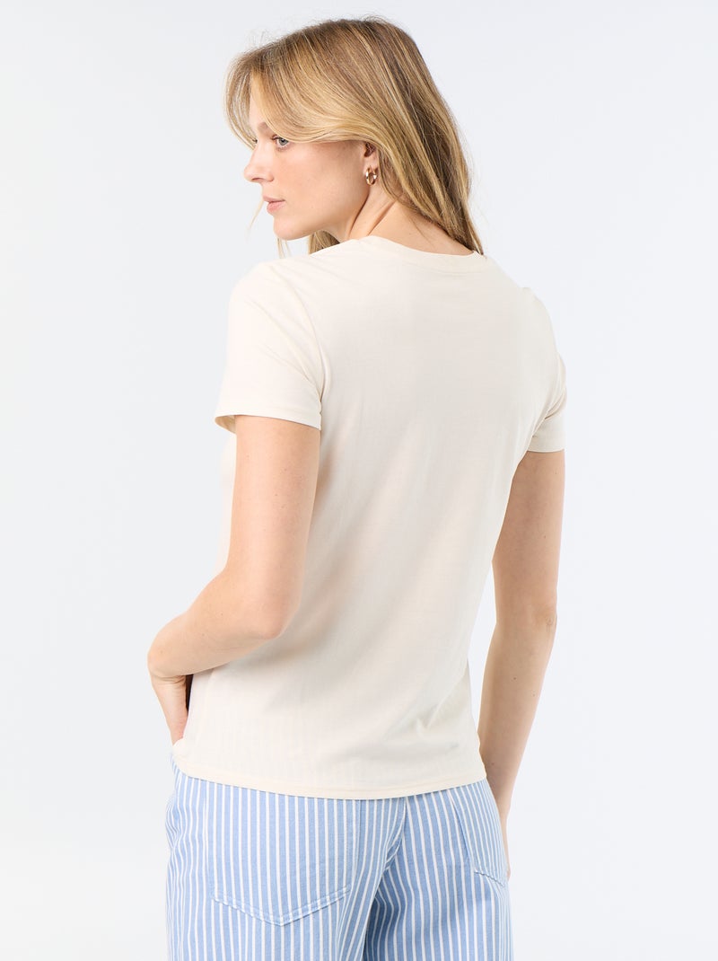 Camiseta estampada Blanco - Kiabi