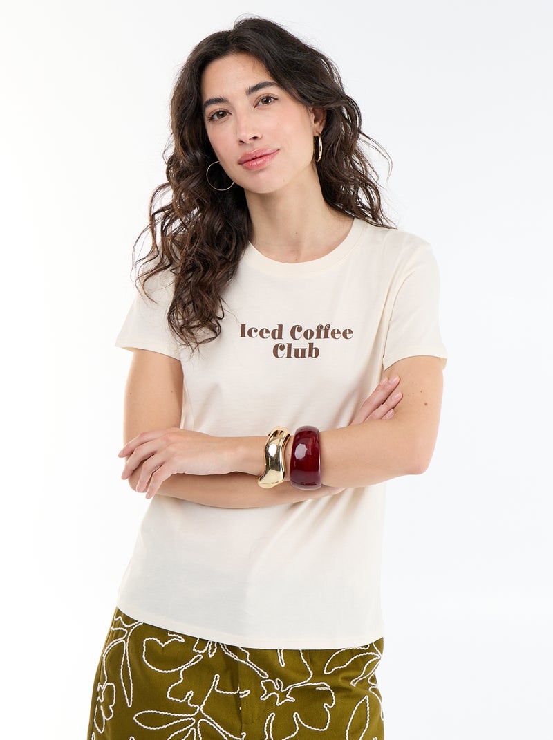 Camiseta estampada Blanco - Kiabi