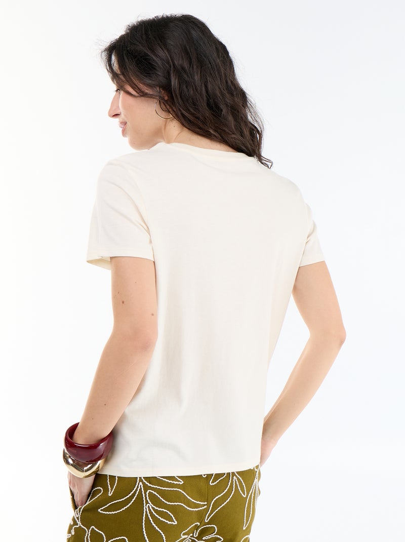 Camiseta estampada Blanco - Kiabi