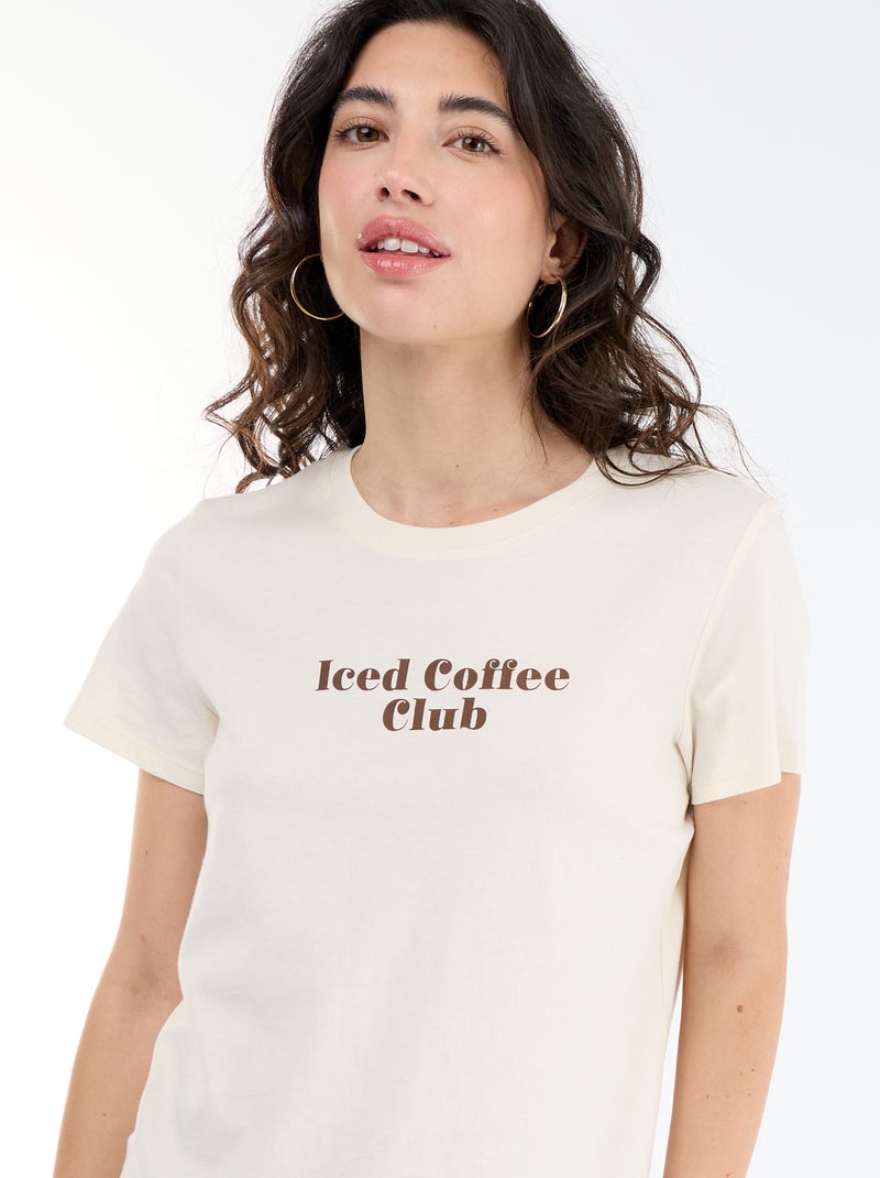 Camiseta estampada Blanco - Kiabi