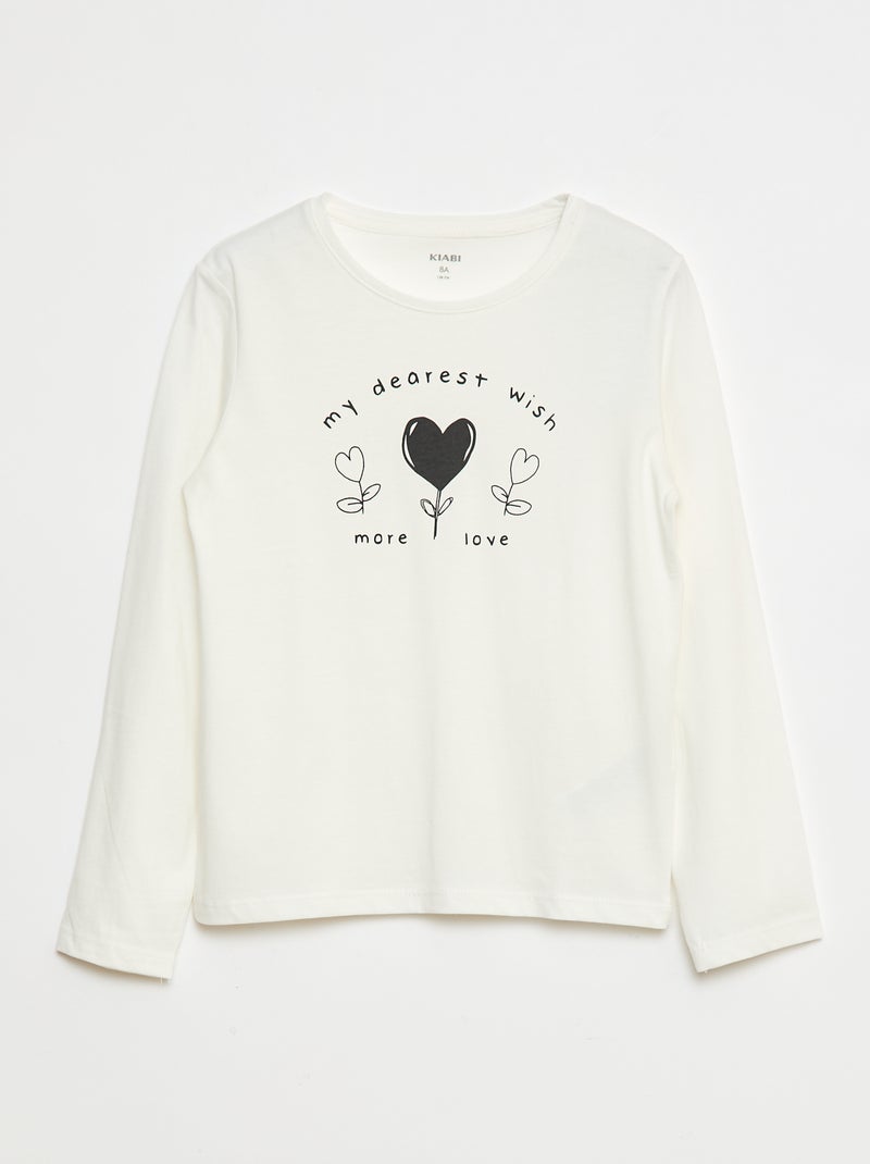 Camiseta estampada Blanco - Kiabi