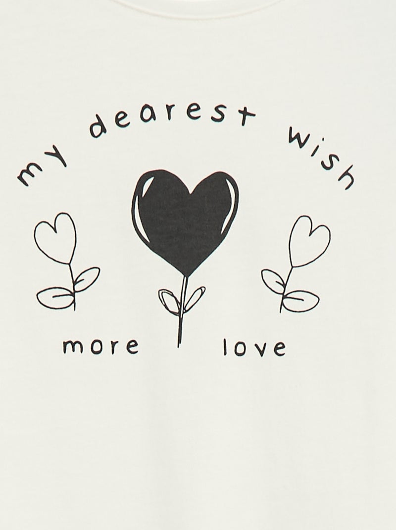 Camiseta estampada Blanco - Kiabi