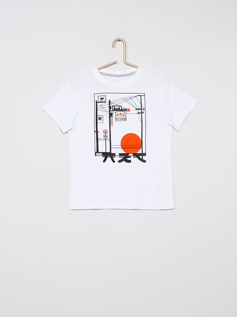 Camiseta Estampada - Blanco - Kiabi - 7.00