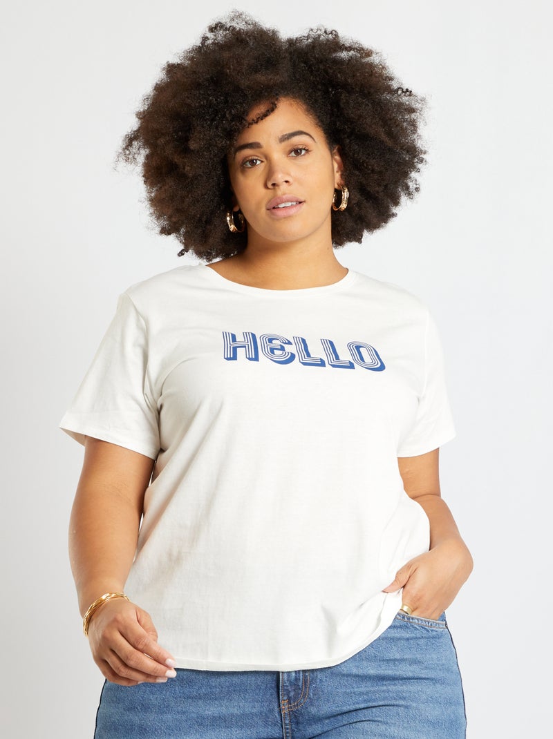 Camiseta estampada BLANCO - Kiabi