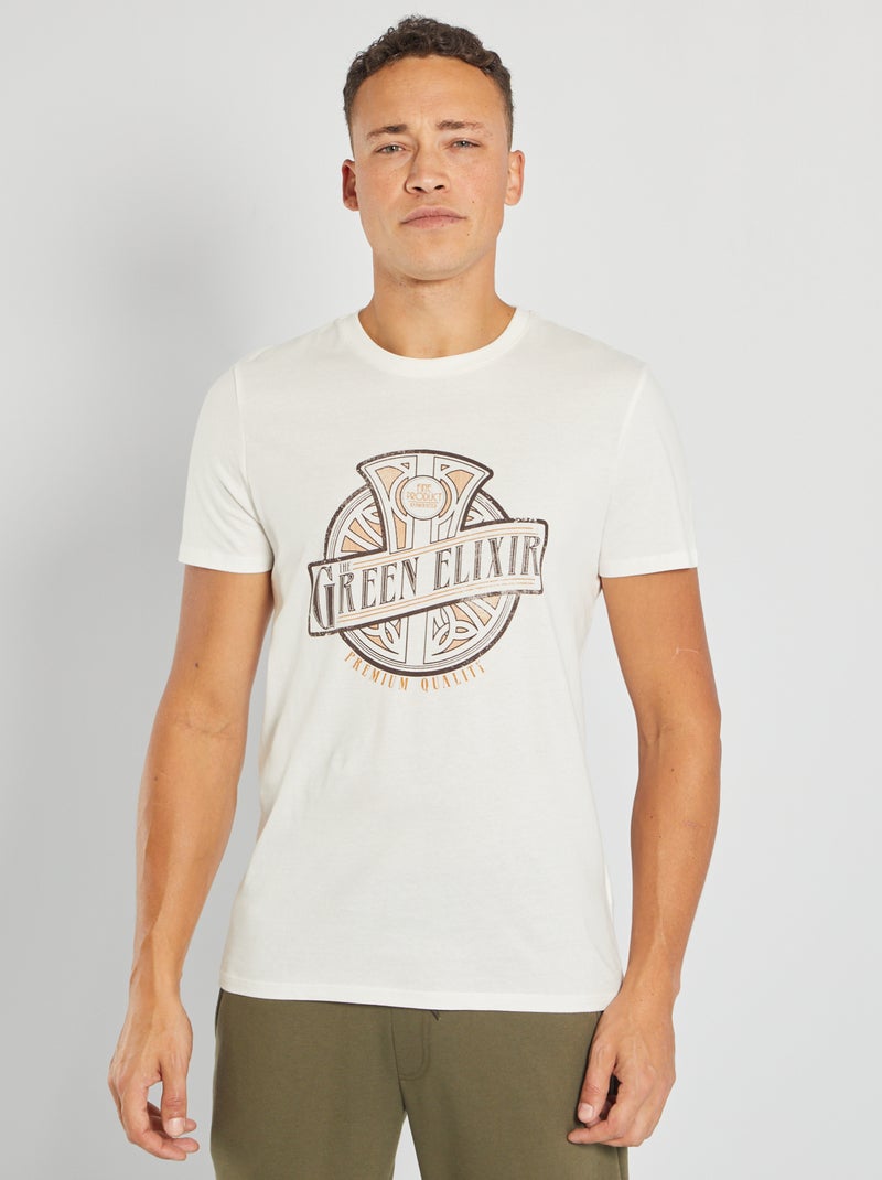 Camiseta estampada BLANCO - Kiabi