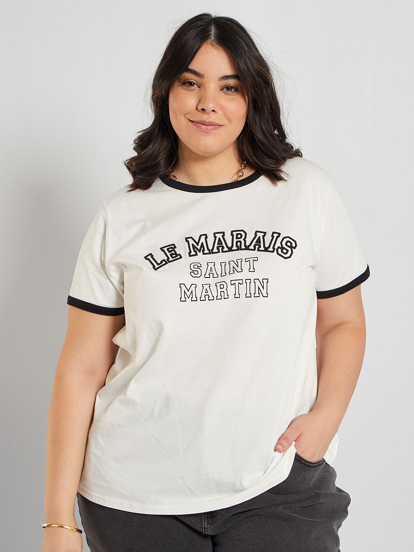 Camiseta estampada BLANCO - Kiabi