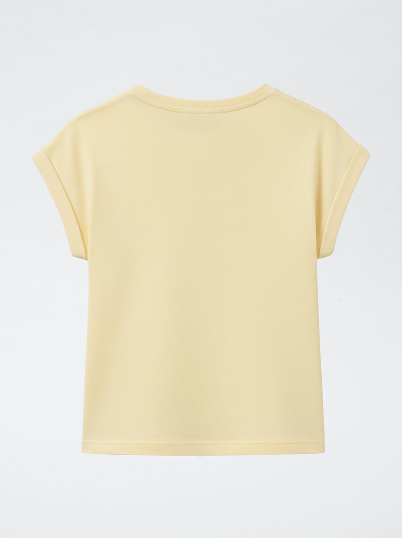 Camiseta estampada 'Bluey' de punto de algodón Amarillo - Kiabi