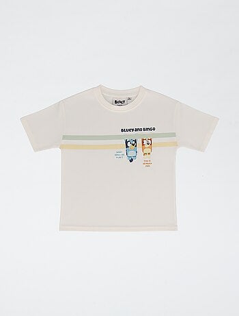 Camiseta estampada 'Bluey' estilo degradado en algodón