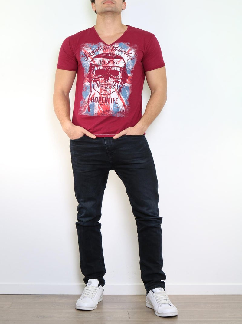 Camiseta estampada Burdeos - Kiabi