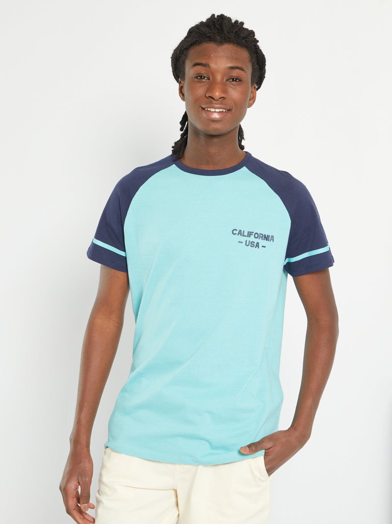 Camiseta estampada 'California USA' AZUL - Kiabi