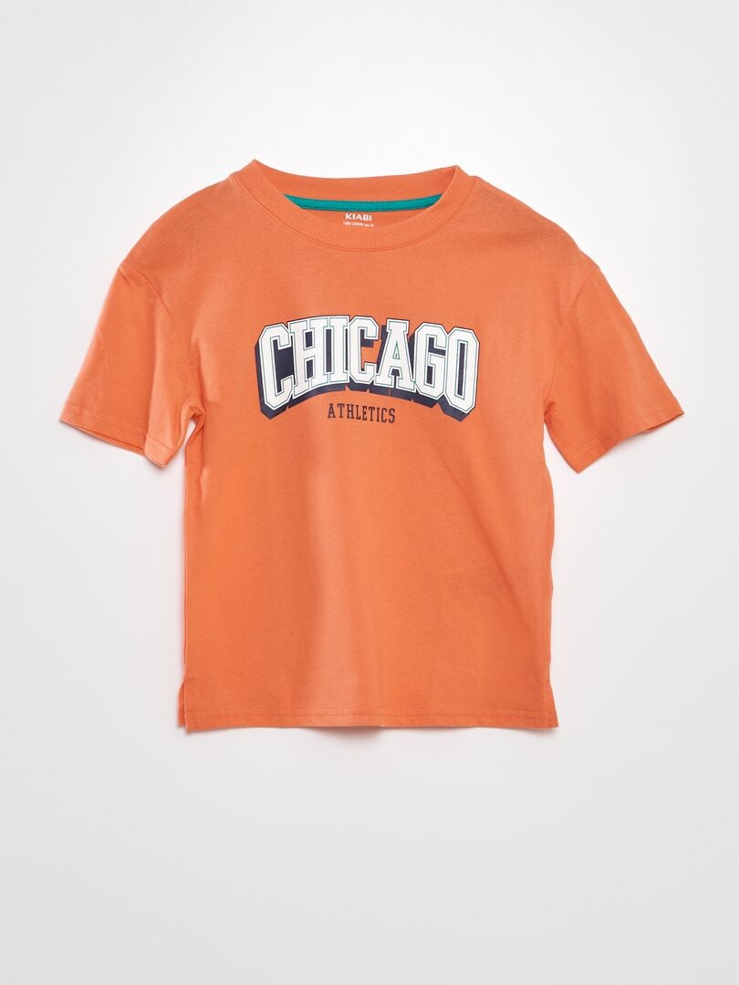 Camiseta estampada 'Chicago' corte loose ROJO - Kiabi