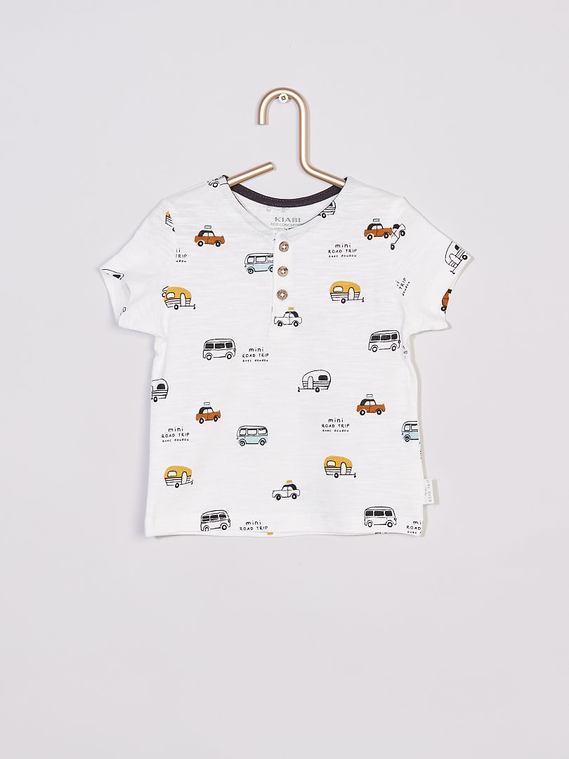 Camiseta estampada  'coches' BLANCO - Kiabi