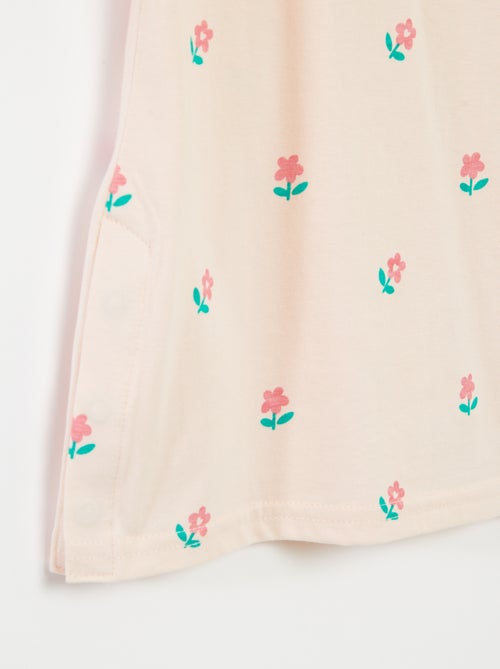 Camiseta estampada con abertura de botones a presión en el hombro - colección fácil de poner - Kiabi