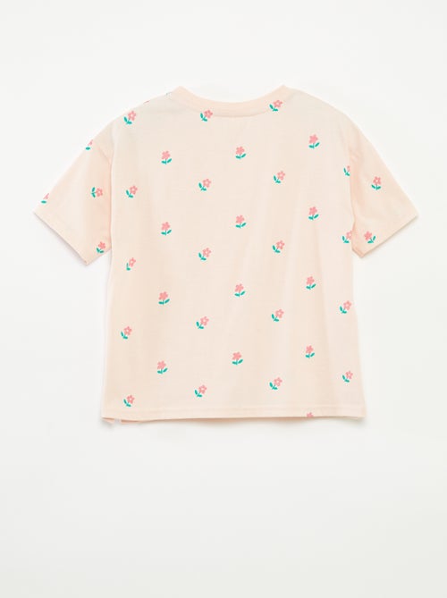 Camiseta estampada con abertura de botones a presión en el hombro - colección fácil de poner - Kiabi