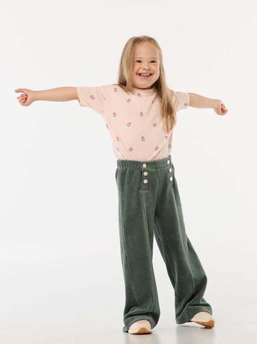 Camiseta estampada con automáticos en el hombro - So Easy - Kiabi Camiseta estampada con automáticos en el hombro - So Easy - Kiabi