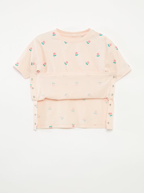 Camiseta estampada con automáticos en el hombro - So Easy - Kiabi Camiseta estampada con automáticos en el hombro - So Easy - Kiabi