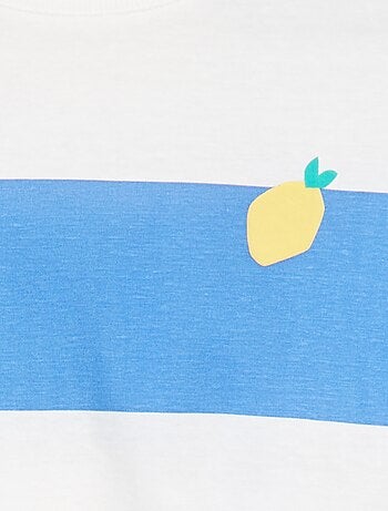 Camiseta estampada con bajo anudable