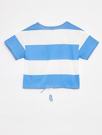 Camiseta estampada con bajo anudable