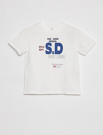 Camiseta estampada con cuello redondo