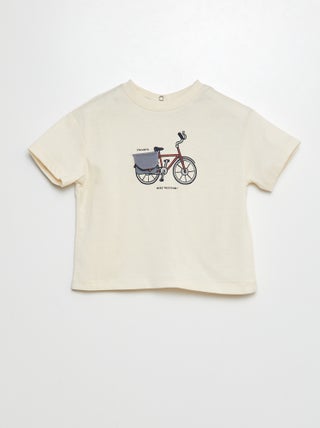 Camiseta estampada con detalle