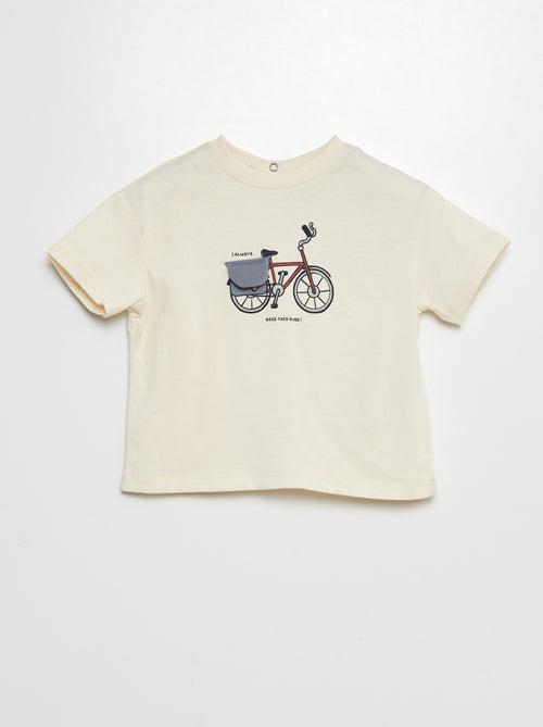 Camiseta estampada con detalle - Kiabi