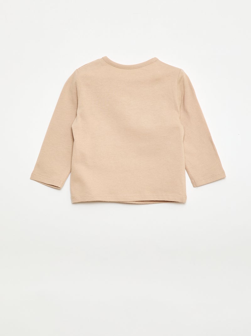 Camiseta estampada con diseño fantasía Beige - Kiabi