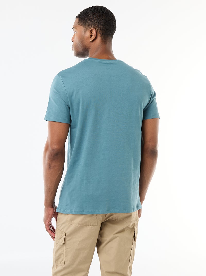 Camiseta estampada con diseño original Azul - Kiabi