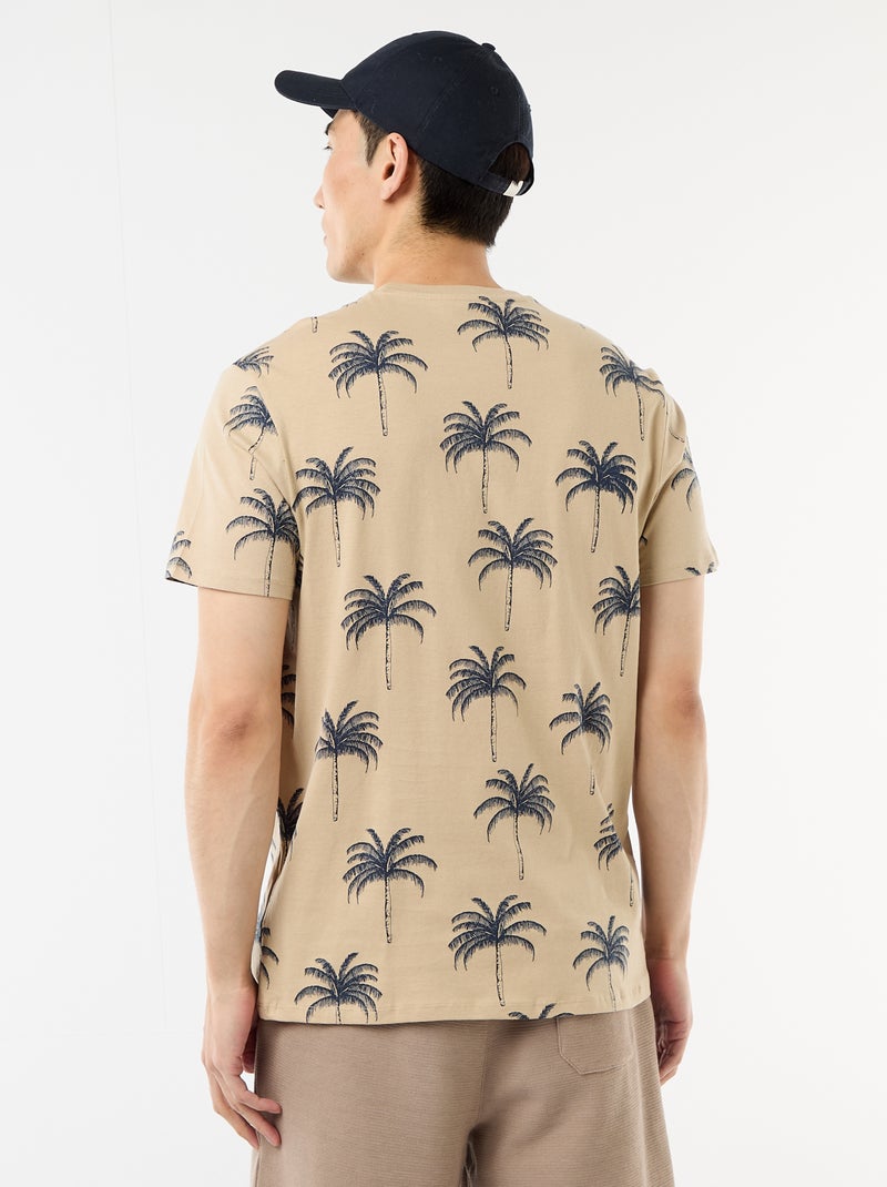 Camiseta estampada con diseño original Beige - Kiabi
