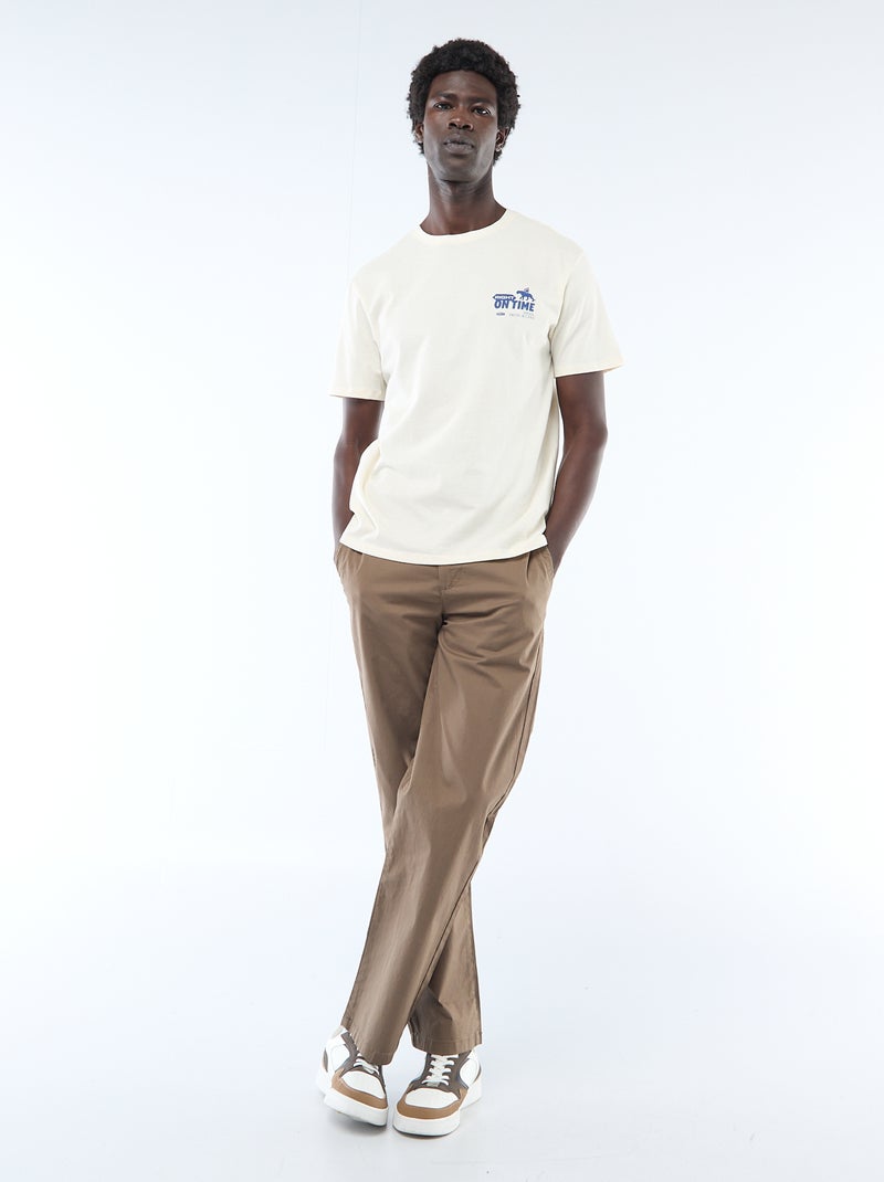Camiseta estampada con diseño original Blanco - Kiabi