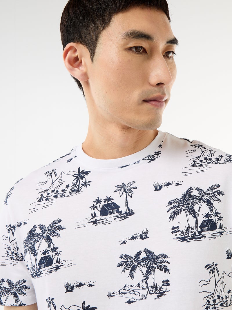 Camiseta estampada con diseño original Blanco - Kiabi