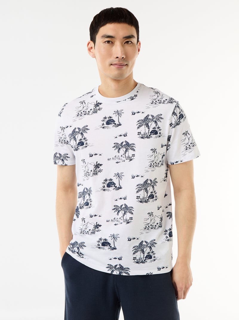 Camiseta estampada con diseño original Blanco - Kiabi