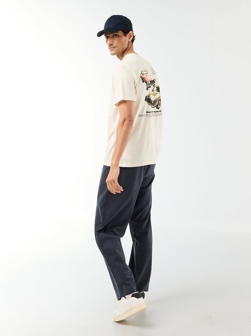 Camiseta estampada con diseño original Blanco - Kiabi