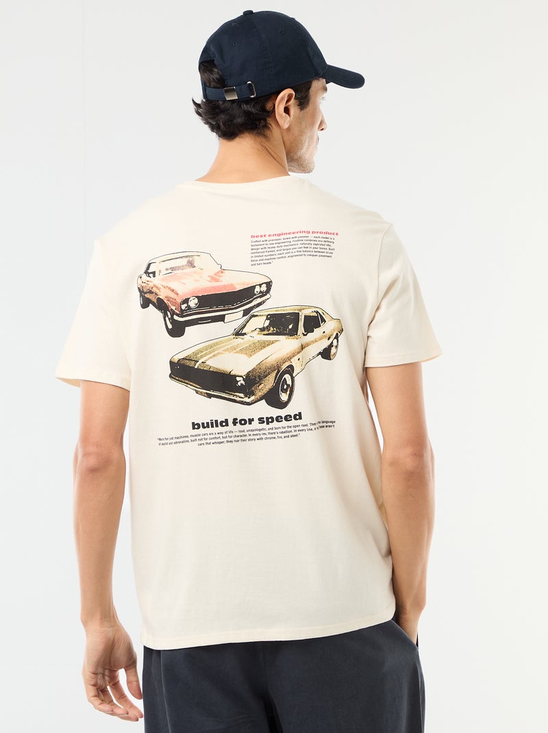 Camiseta estampada con diseño original Blanco - Kiabi
