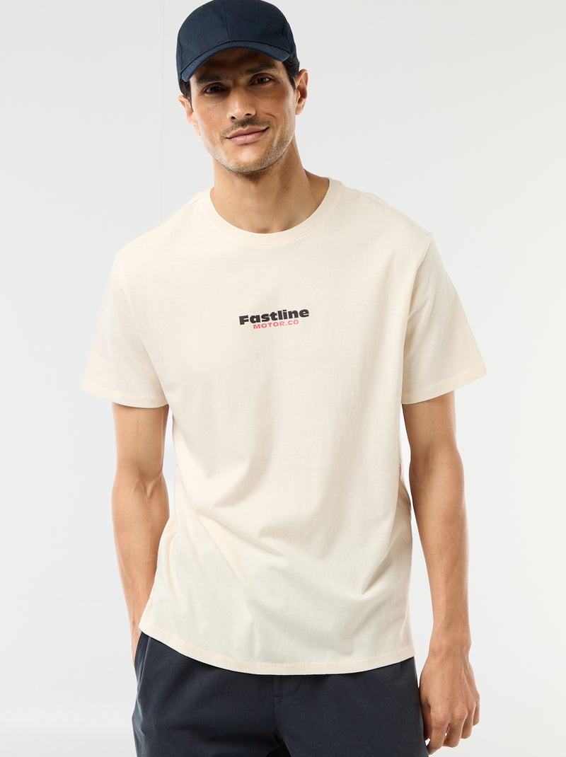 Camiseta estampada con diseño original Blanco - Kiabi