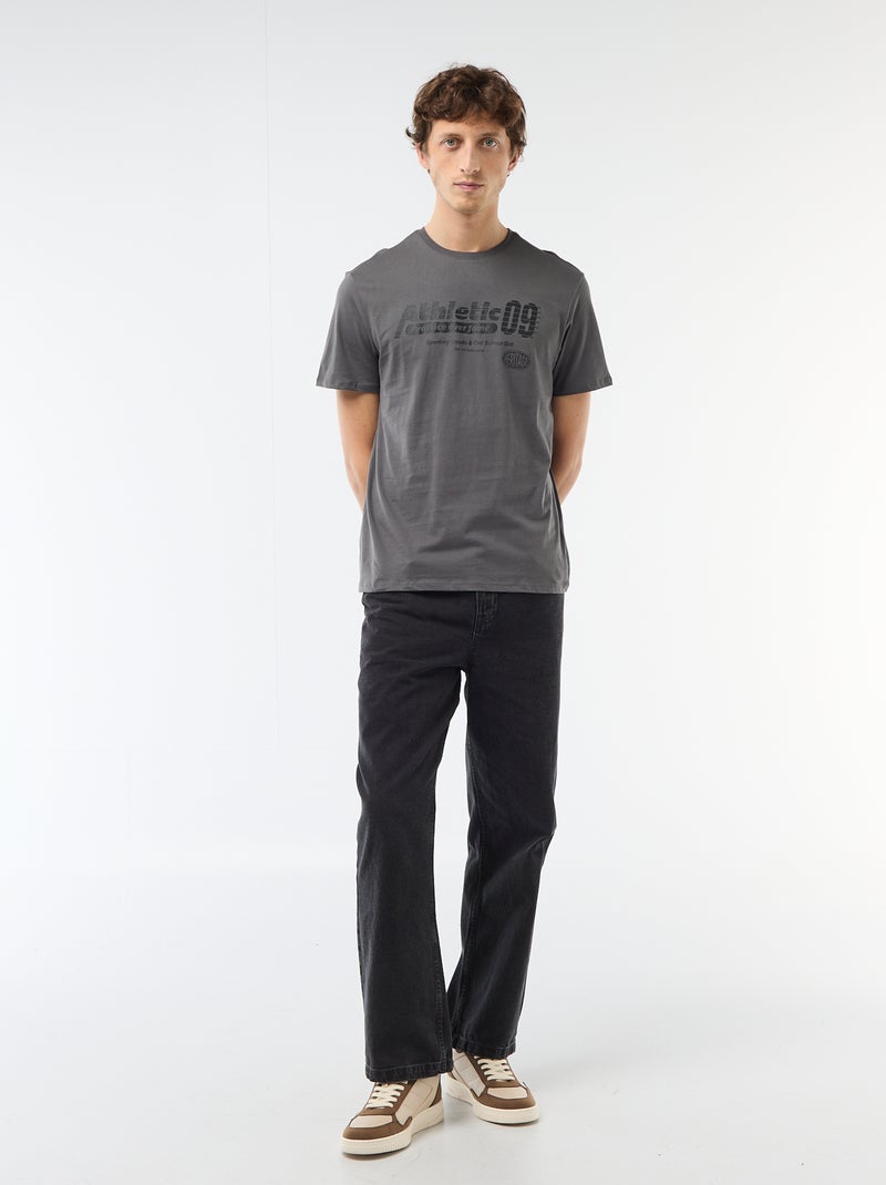 Camiseta estampada con diseño original Gris - Kiabi