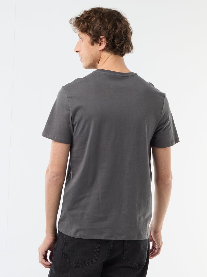 Camiseta estampada con diseño original Gris - Kiabi