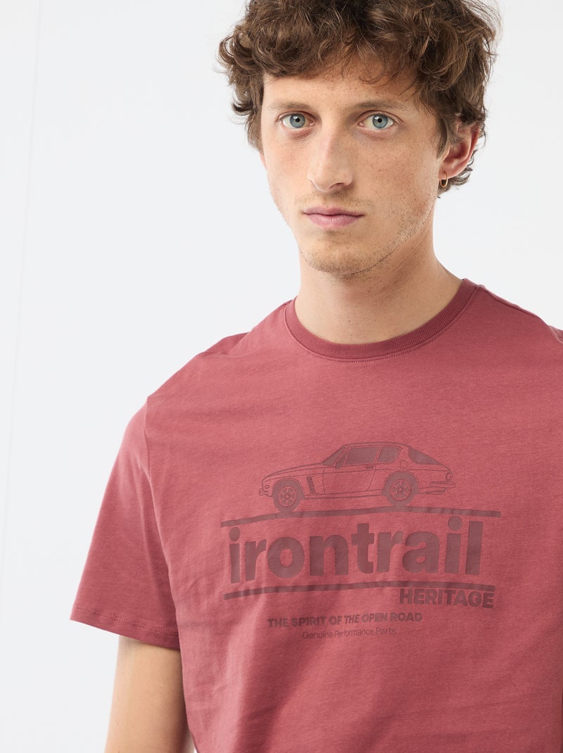 Camiseta estampada con diseño original Rojo - Kiabi