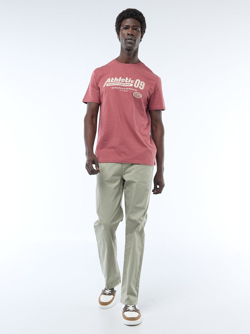 Camiseta estampada con diseño original Rojo - Kiabi