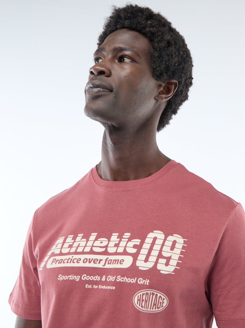 Camiseta estampada con diseño original Rojo - Kiabi