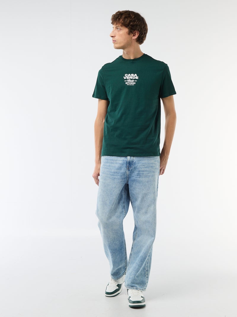 Camiseta estampada con diseño original Verde - Kiabi