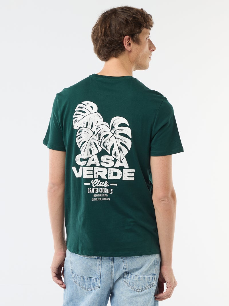 Camiseta estampada con diseño original Verde - Kiabi