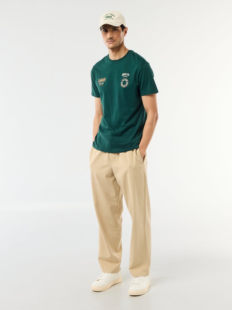 Camiseta estampada con diseño original Verde - Kiabi