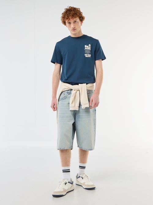 Camiseta estampada con diseño posicionado en algodón liso - Kiabi