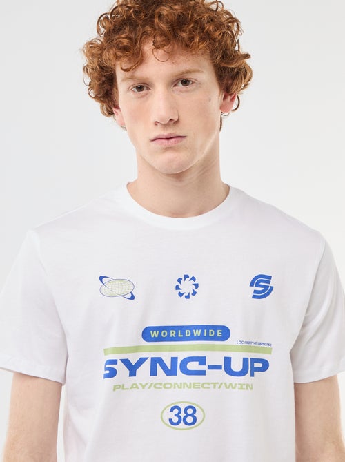 Camiseta estampada con diseño posicionado en algodón liso - Kiabi