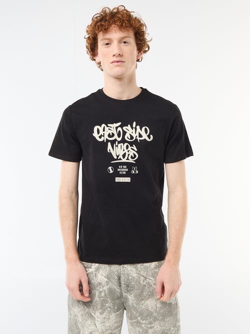 Camiseta estampada con diseño posicionado en algodón liso - Kiabi